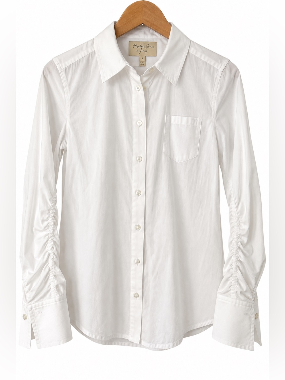 Elizabeth and James Cohen White Tailored Button-Down Shirt small EUC